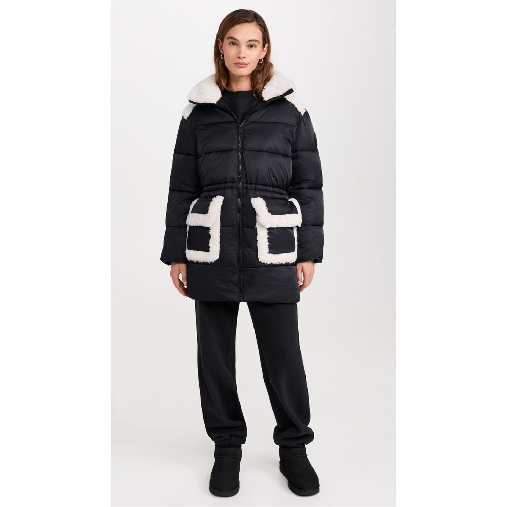 #817. UGG Amal Plushseam Coat Jacket Sherpa Women’s NWT - Picture 2 of 6